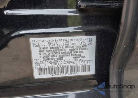 2024 Nissan Sentra Sr Xtronic Cvt from USA, damaged, VIN 3N1AB8DV5RY382602